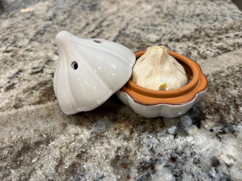 JBK Pottery Ceramic Garlic Keeper with Ventilation Holes – Keeps Garlic Fresh Longer, 4” x 3.5”, Stylish Glazed Ceramic Design, Dishwasher Safe, Compact Storage for Kitchen Counter - Image 3