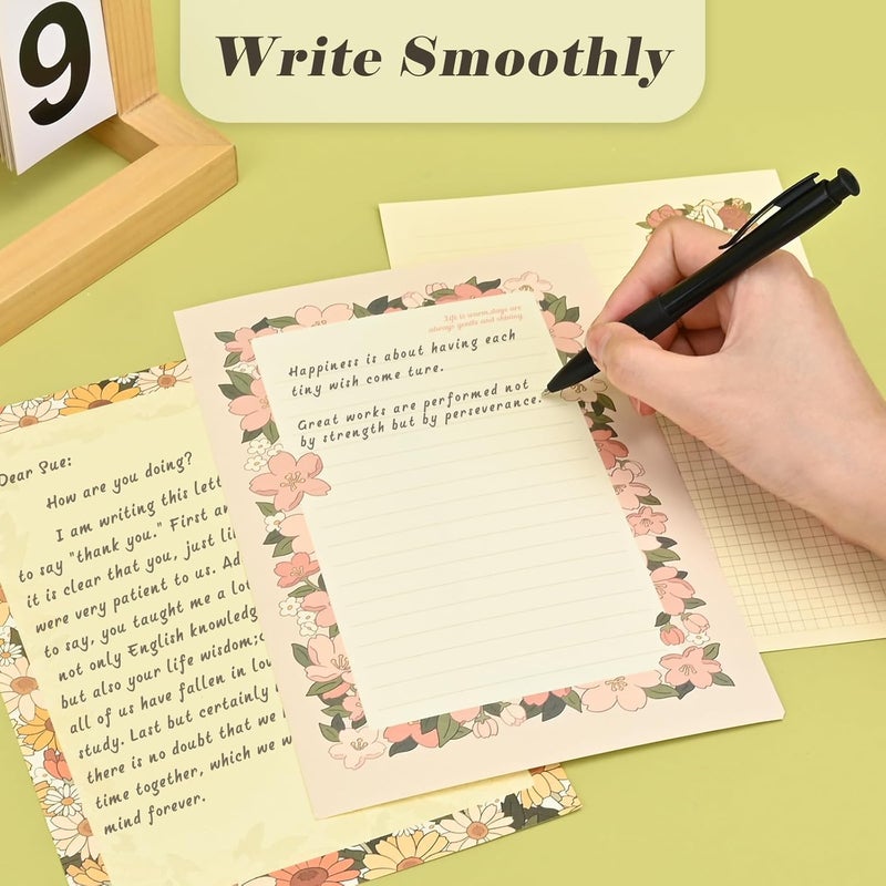 Zikra 36Pcs Stationery Paper and Envelopes Set,   Animal Patterns (Dog, Rabbit, Cat), Love Letter Writing Kit, 18 Paper Sheets + 9 Envelopes - Image 3