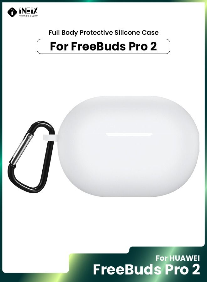 INEIX Silicone Case For Huawei Freebuds Pro 2-White  - Image 1