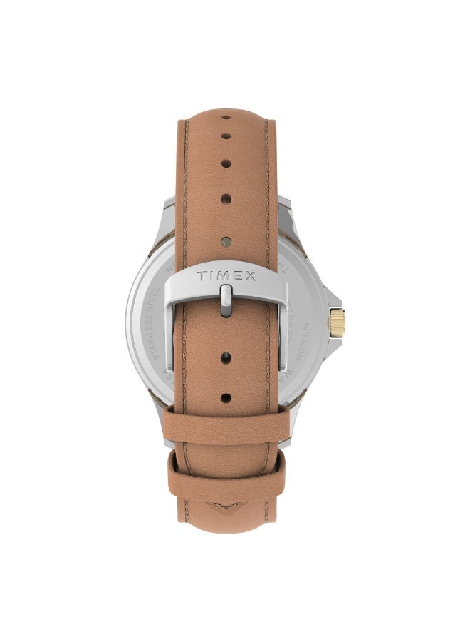 TIMEX MILITARY NAVITIMER TW2U55600  CLASSIC BLACK DIAL WITH TAN LEATHER BAND Men's Watch - Image 3