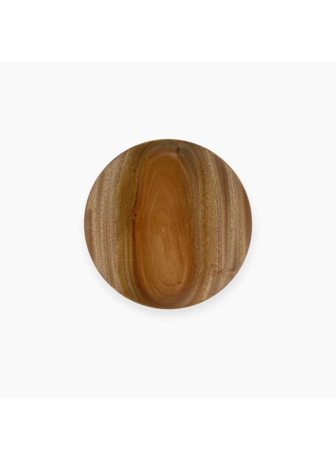 Wooden Mugna Round Serving Plate, 25 Cm Size