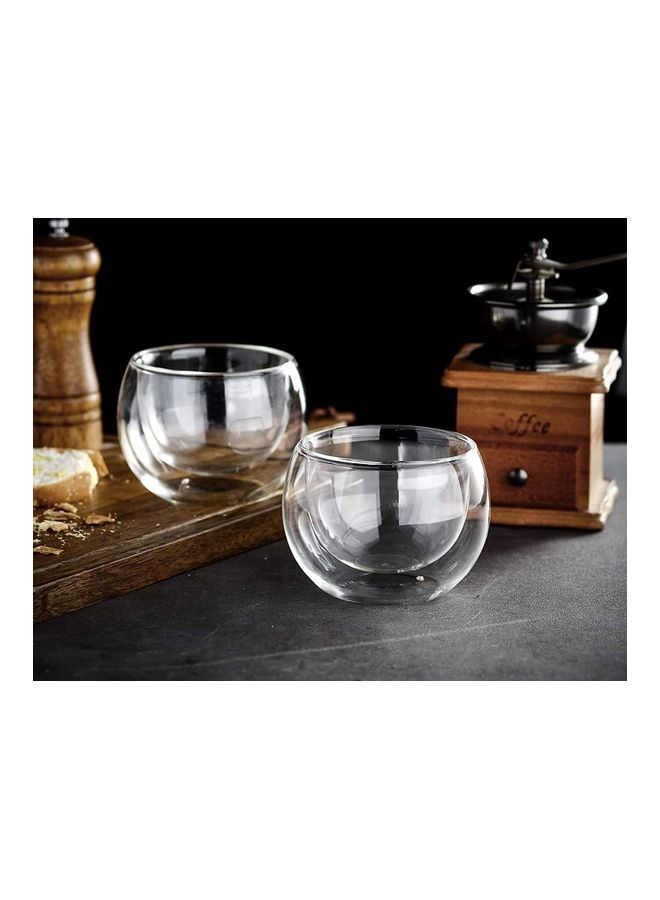 NIBEMINENT 2-Piece Double Walled Espresso Cups Clear - Image 5