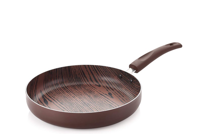 Nirlon Non Stick Aluminium Non Induction Woody Fry Pan - Image 1