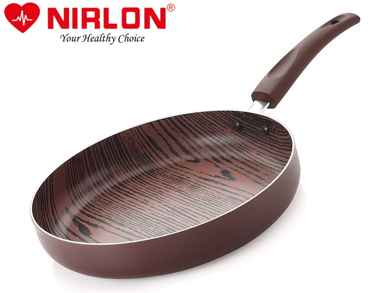 Nirlon Non Stick Aluminium Non Induction Woody Fry Pan - Image 4