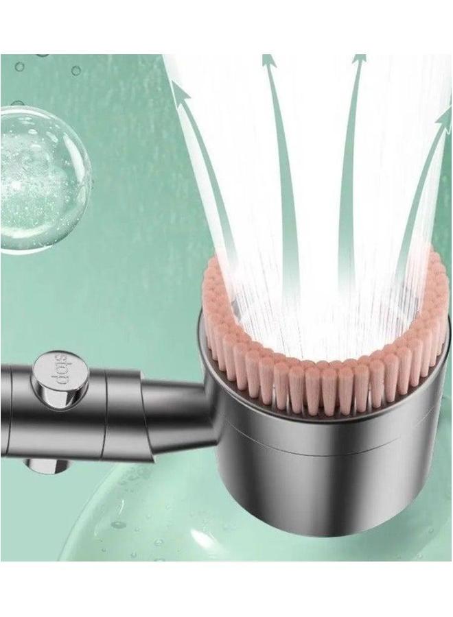 HOMESTAR Improved turbo boost Shower Head with Handheld, Heads High Pressure, Flow Even Low Water Pressure Held Showerhead Set, Filtered hose 60", Bracket, Rubber Washers, and three Filters - Image 3