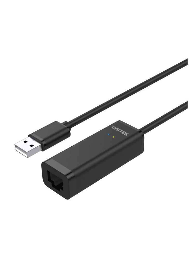 UNITEK محول UNITEK USB 2.0 إلى Ethernet – اتصال شبكة عالي السرعة لأجهزة اللابتوب والكمبيوترات الشخصية والأجهزة اللوحية – تصميم مدمج وخفيف الوزن مع إعداد توصيل وتشغيل - Image 1