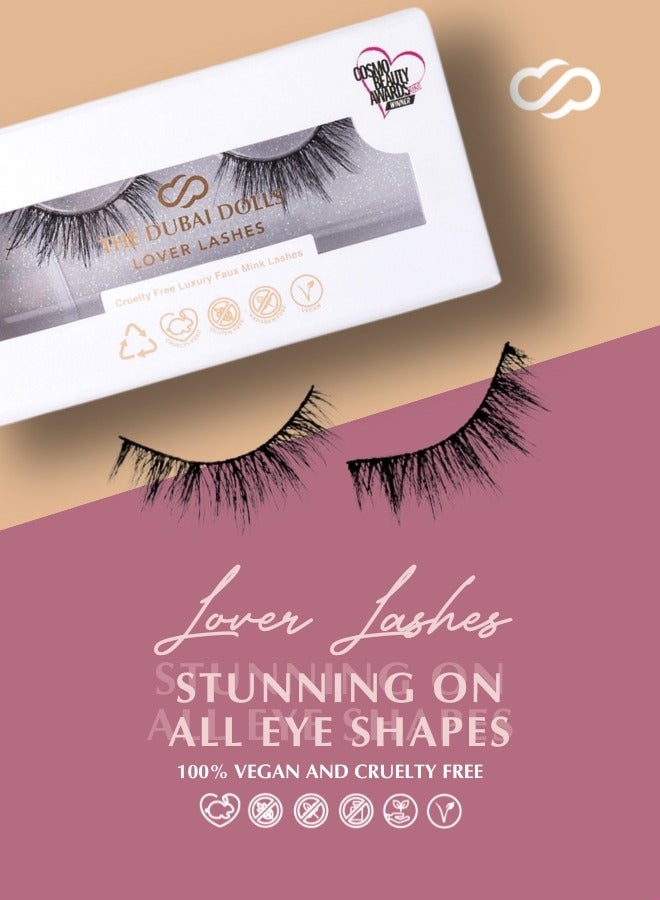 دبي دولز رموش دبي دولز الحائزة على جوائز – داكنة وكثيفة لمظهر مكثف، رائعة على جميع أشكال العيون، من قطن الماينك، 100% نباتية وخالية من القسوة - Image 1