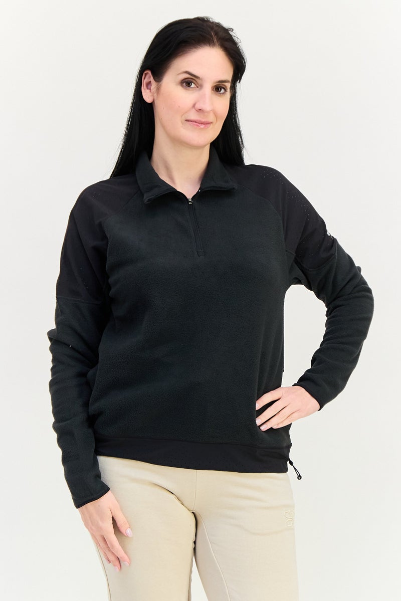 Nike سويت شيرت تدريب طويل الأكمام للنساء، أسود - Image 1