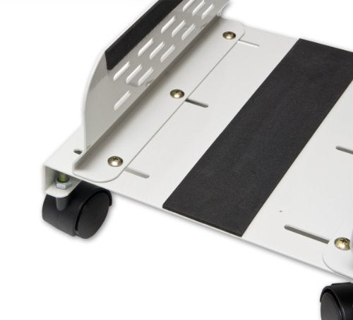 Syba Computer Tower PC Floor Stand Rolling Caster Wheels and Adjustable Width from 5 to 9 Inches SY-ACC65056, Steel White - Image 2