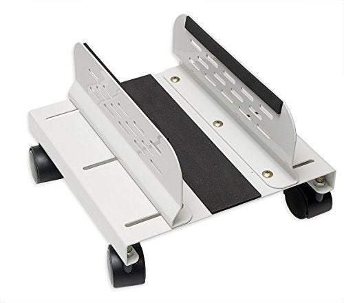 Syba Computer Tower PC Floor Stand Rolling Caster Wheels and Adjustable Width from 5 to 9 Inches SY-ACC65056, Steel White - Image 5