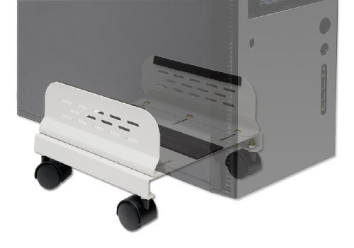 Syba Computer Tower PC Floor Stand Rolling Caster Wheels and Adjustable Width from 5 to 9 Inches SY-ACC65056, Steel White - Image 3