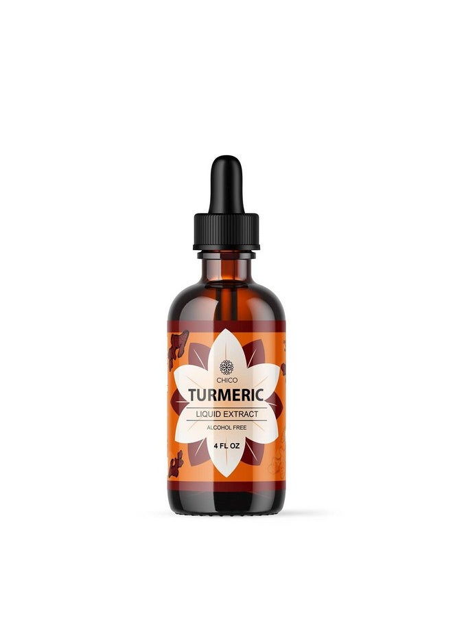 Chico - Turmeric Curcumin Liquid Drops Organic Herbal Extract Promoting Immunity Muscle & Joint Function Mood Energy & Brain Support Tincture Nongmo Vegan Nutritional Supplement 4 Fl. Oz - Image 1