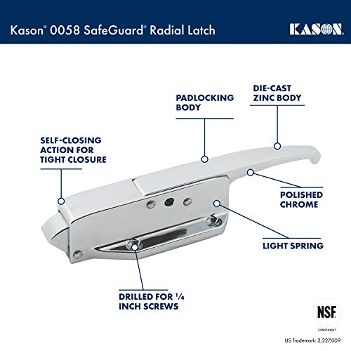 Kason 0058 Safeguard Radial Latch, Light Spring, 10058L05021 - Image 2