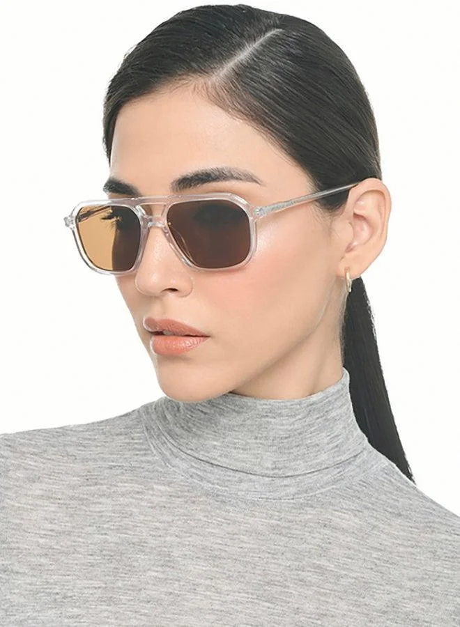 جون جاكوبس نظارة شمسية جون جاكوبس  - بإطار مستطيل كامل باللون الأخضر والبني