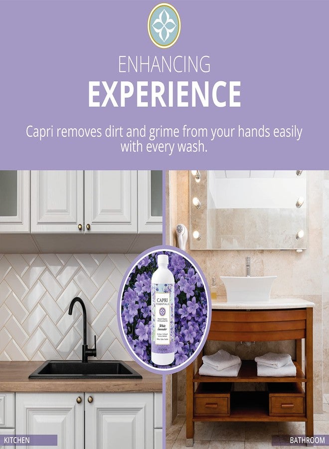 CAPRI ESSENTIALS Dish Soap Liquid, Natural Household Cleaning Supplies, Plant Based Aromatic Dish Detergent, Blend of Essential Oils with Juniper & Chamomile, White Lavender, 16 FL Oz - Image 3