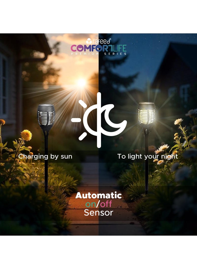 RAFEED Solar Pathway Lights Outdoor Yard Decoration Water Resistant Outdoor Solar Lights for Garden Landscape Path Yard Patio Driveway Walkway (980158) - Image 3