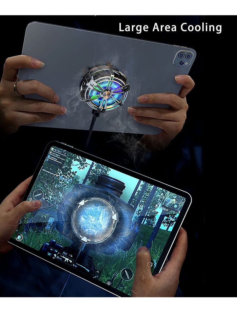 مبرد جوال لماجسيف مروحة تبريد العاب ببجي مصممة لسلسلة ايفون 12/13 بث مباشر ومدونات فيديو مشتت حراري شبه موصل بدون ضوضاء لنظام iOS واندرويد وايباد والتابلت - Image 4