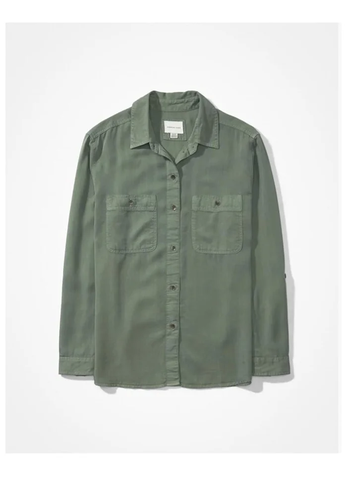 American Eagle Pocket Detail Button Down Shirt
