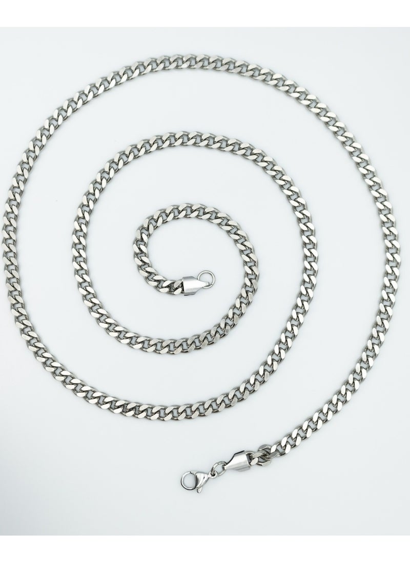 mjuhurat Stainless silver chain 5 mm 22 inch  - Image 4