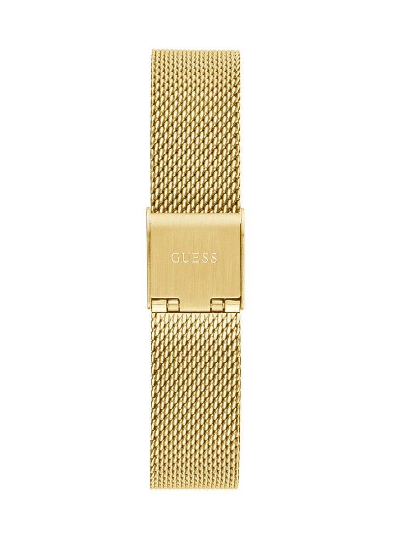 GUESS ساعة كواتز أنالوج للنساء من غس بعلبة ذهبية اللون مع شبكة - GW0550L2  - Image 4