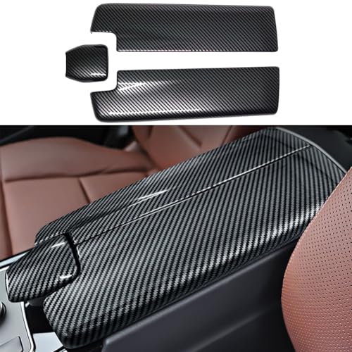AOKIO Interior Center Console Armrest Storage Box Panel Cover Trim for Mercedes Benz E Class W212 Accessories 2010-2015 and CLS W218 2012-2017 (Not Real Carbon) - Image 1