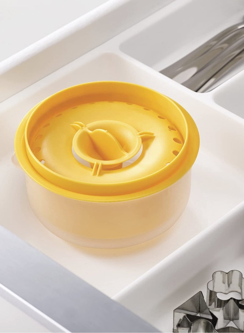 SYOSI Egg Separator, 2 Pcs Egg Separator Yolk White Separator, Egg White Filter Storage Box, Egg White Filter Divider Kitchen Tool, for Kitchen Cooking Baking(Yellow) - Image 4