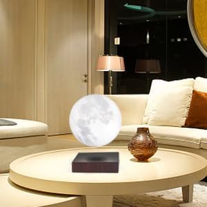 VGAzer Levitating Floating Wireless Moon Lamp3DPrinted LED Lamp Floats  Spins FreelyGifts Cool Home Decor 3 Colors - Image 5