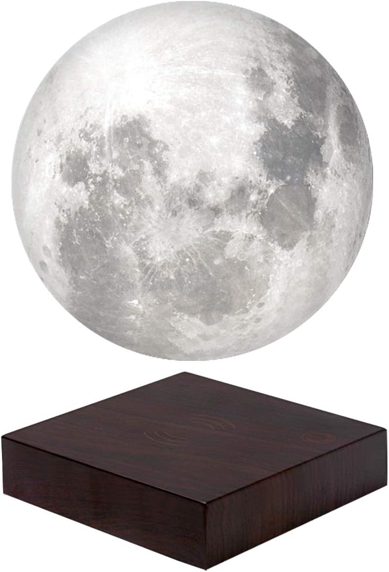 VGAzer Levitating Floating Wireless Moon Lamp3DPrinted LED Lamp Floats  Spins FreelyGifts Cool Home Decor 3 Colors - Image 1
