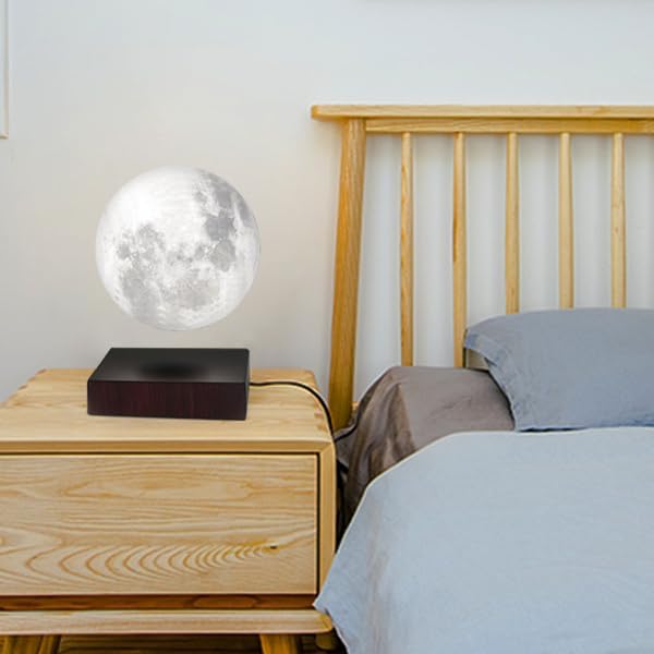 VGAzer Levitating Floating Wireless Moon Lamp3DPrinted LED Lamp Floats  Spins FreelyGifts Cool Home Decor 3 Colors - Image 4