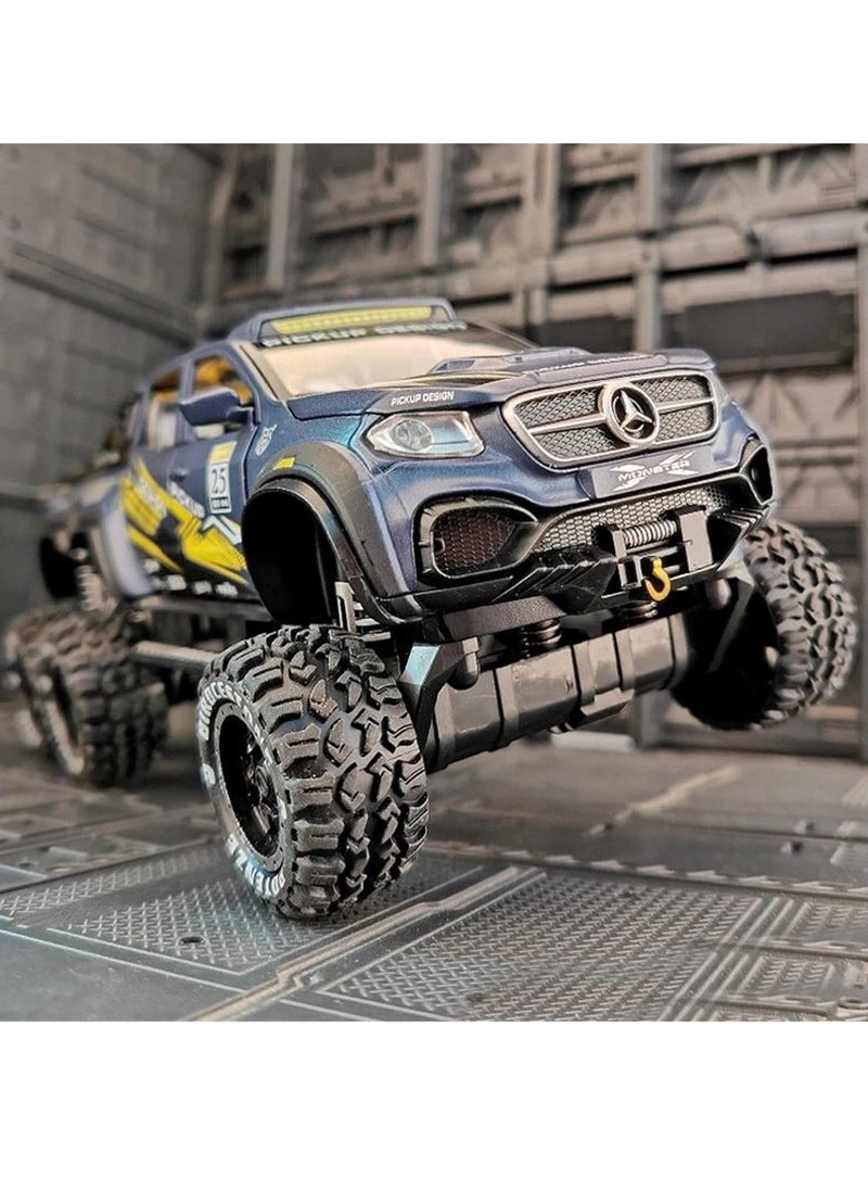 lakia - Boy's 1:24 Diecast Benz X Class Pickup Truck Toy - Metal Model Car With Sound & Light, Pull Back Action, Perfect for Kids & Adults, Ideal Birthday Gift - Image 1