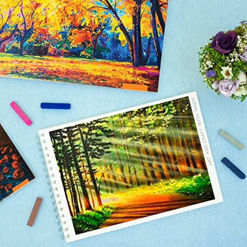 MENORAH - A4 - Sketch Book for Artist -Oil Paint Drawing Books | 140 GSM | (100 Pages/50 Sheets) | Metal Wire-O Bound Sketchbooks | (21.0 X 29.7 Cm)- Autumn Trees Design - Image 4