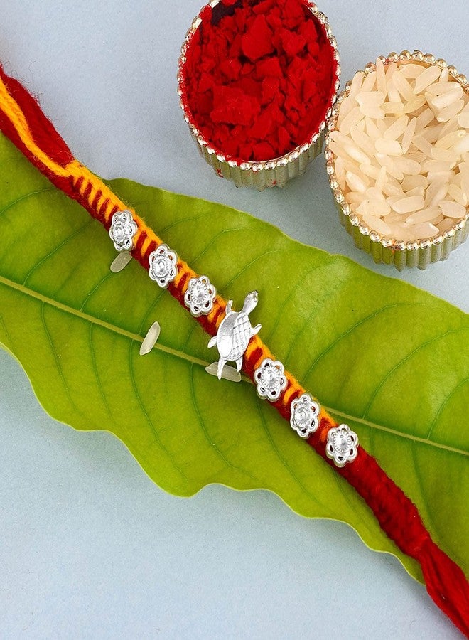 morir Traditional Handmade Designer Rakhi Set Indian Festive Rakshabandhan Bro Bracelet Thread Rakhee (Set of 3) - Image 2