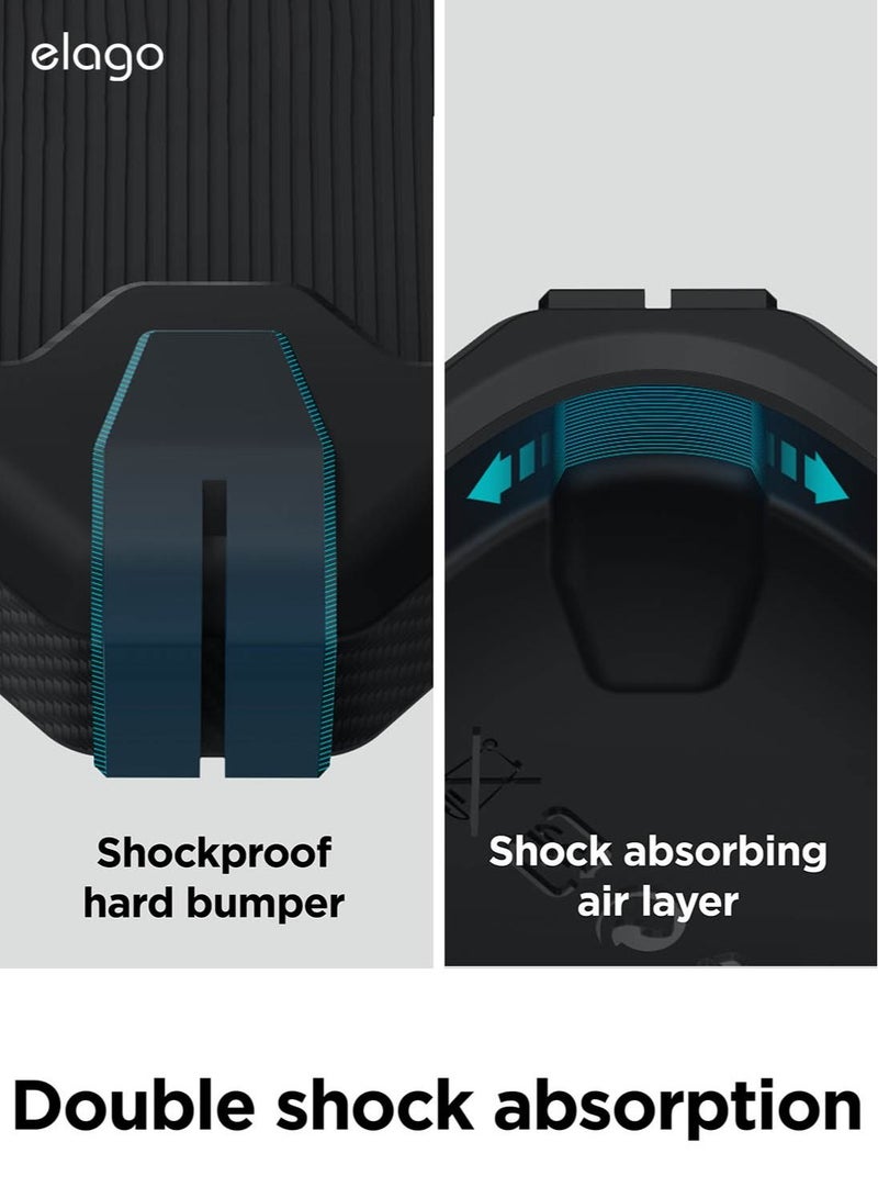 Elago Armor for iPhone 14 Pro Case Cover Military Grade with Carbon Fiber Pattern - Black - Image 5