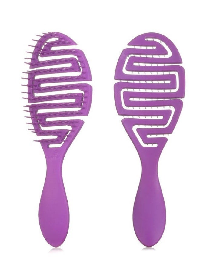 Flexible Detangling Hair Brush with Vented Bendable Head for Wet and Dry Hair, Scalp Massaging, 1 Piece, Random Color - Image 1