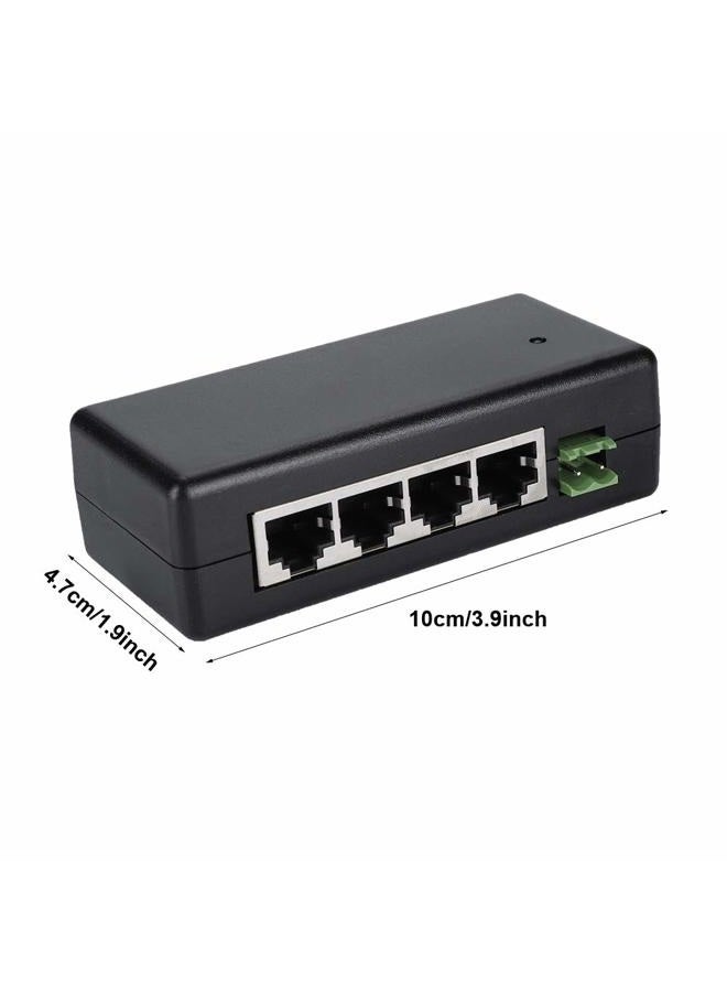 Zopsc مزود طاقة إيثرنت عبر PoE 4 منافذ محول طاقة DC 12V-48V لمحقن كاميرا IP 802.3af/802.3at - Image 5