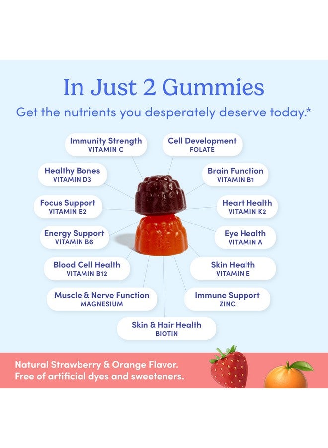 FIRST DAY Multivitamin for Women - Daily Womens Multivitamin Gummies - Vitamin A C D E B12, Magnesium, Zinc, Biotin - Vegan, Gluten Free Womens Vitamins - Hair Growth, Skin, Energy - 30 Day Supply - Image 3
