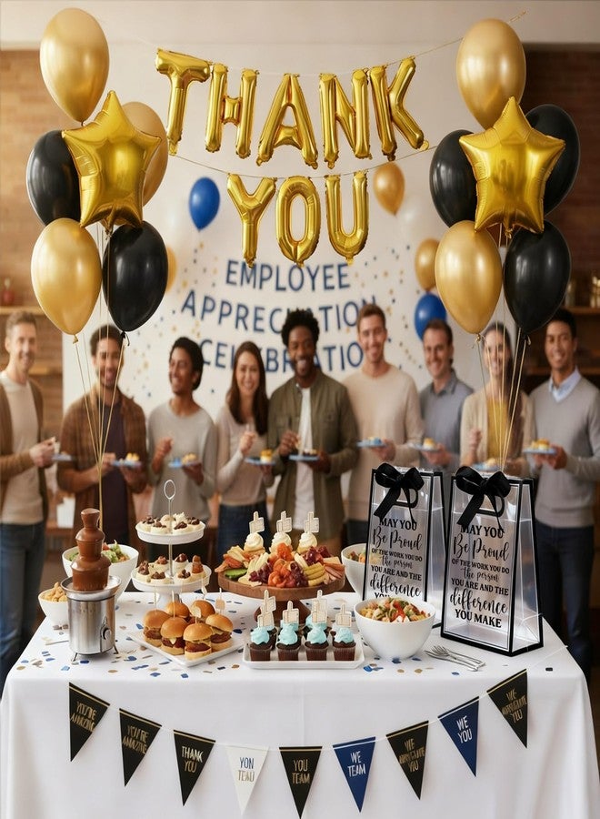 Shinylin 36 Pcs Employee Appreciation Clear Gift Bags Inspirational Clear Plastic Gift Bags with Handle May You Be Proud Reusable Thank You Party Favor Bag for Coworker Employee, 10x7x3, Black - Image 4