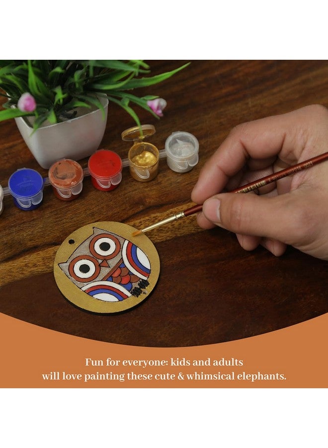 Embroiderymaterial Art & Craft Kit, Painting Kit for Kids, Tool Kit for Kids, Craft Kit, DIY Kit for Adult & Kids, DIY Home Decor, Wooden Owl Painting Kit (All Materials Included) - Image 2