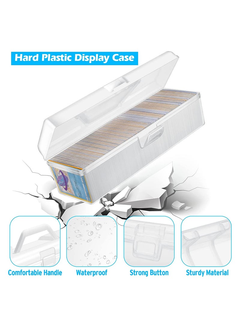 Trading Card Storage Box, Clear Plastic Playing Card Case, Large Hard Playing Card Case for 1000 Cards, Fit for Standard Card, 2 Pack - Image 4