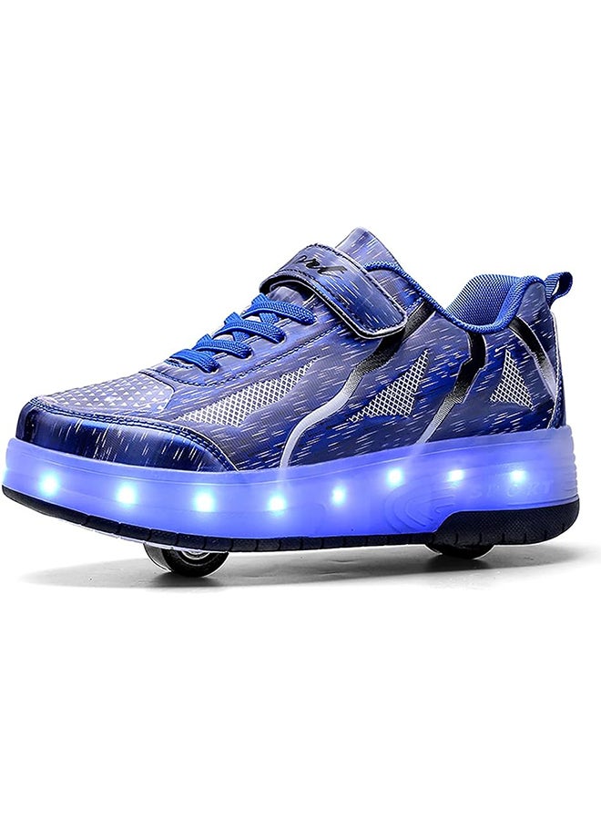 Loquat USB Chargable LED Light Up Roller Shoes Wheeled Skate Sneaker Shoes for Boys Girls Kids - Image 1