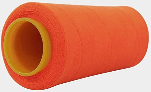 BOBBINY Polyester Sewing Thread Pack Of 8 Orange 4000 Meter Per Spool Spools Cones Rolls For Stitching Sewing Tassel Making Embroidery Shiny Soft Thread Spools And Other Project - Image 4