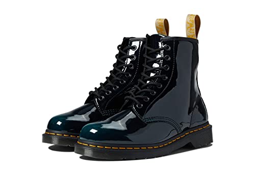 Dr Martens Dr. Martens 1460 Vegan 8-Eye Boot Black/DMS Green UK 3 (US Men's 4, Women's 5) Medium - Image 2