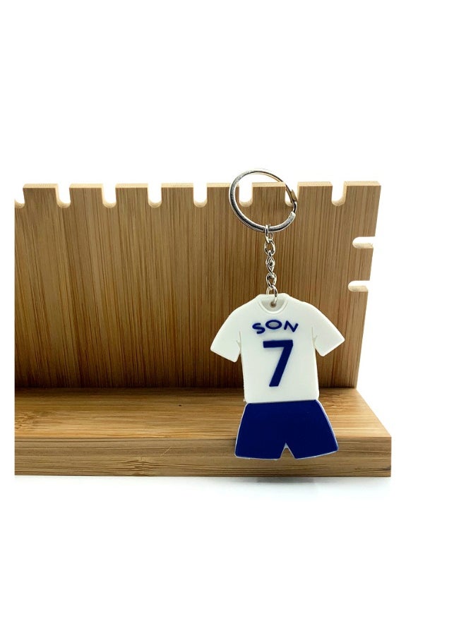 Generic Barcelona/Messi/Juve/Cristiano Ronaldo/Paris/Chelsea/Real Madrid Shirt Jersey Keychain Accessory Pendant Bag Chain Car Keychain Creative Gift for Unisex 