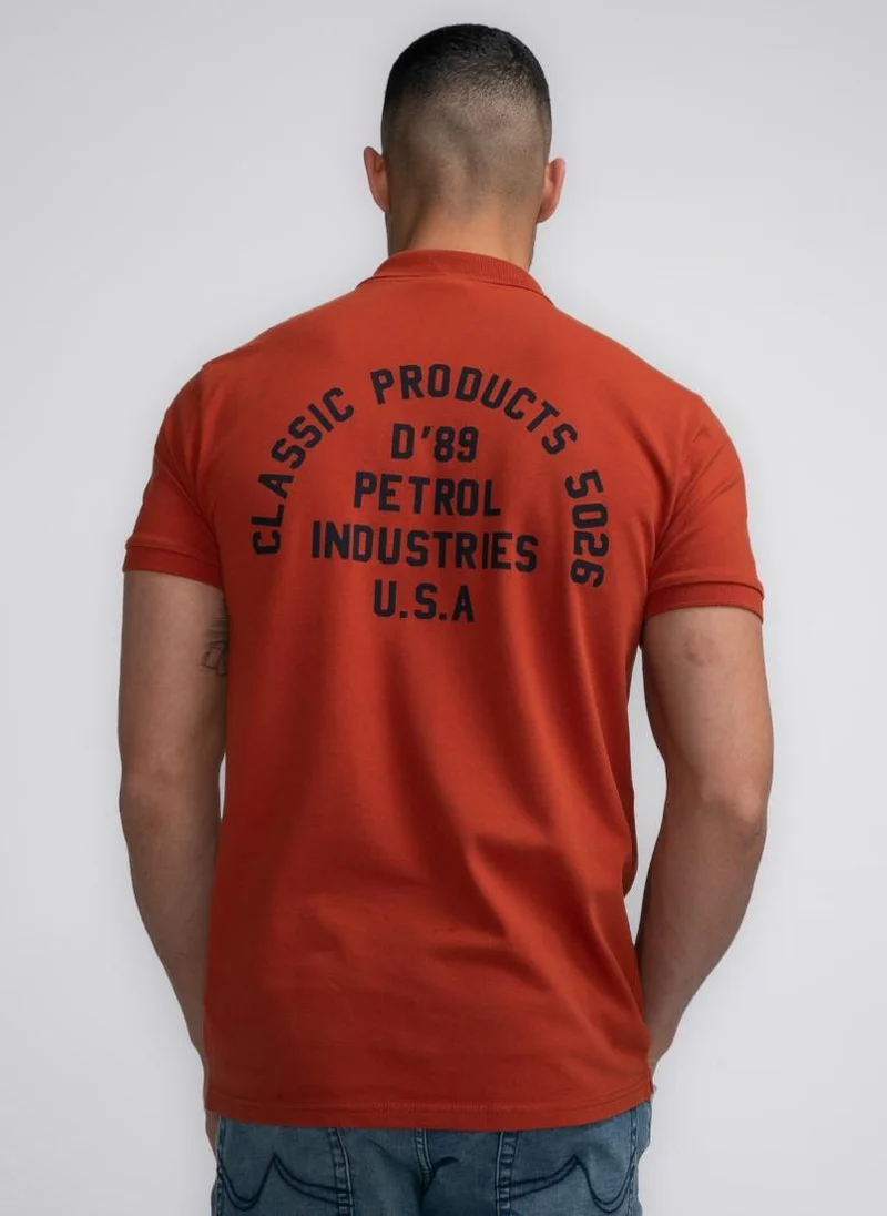 بترول اندستريز بولو رجالي قصير الأكمام