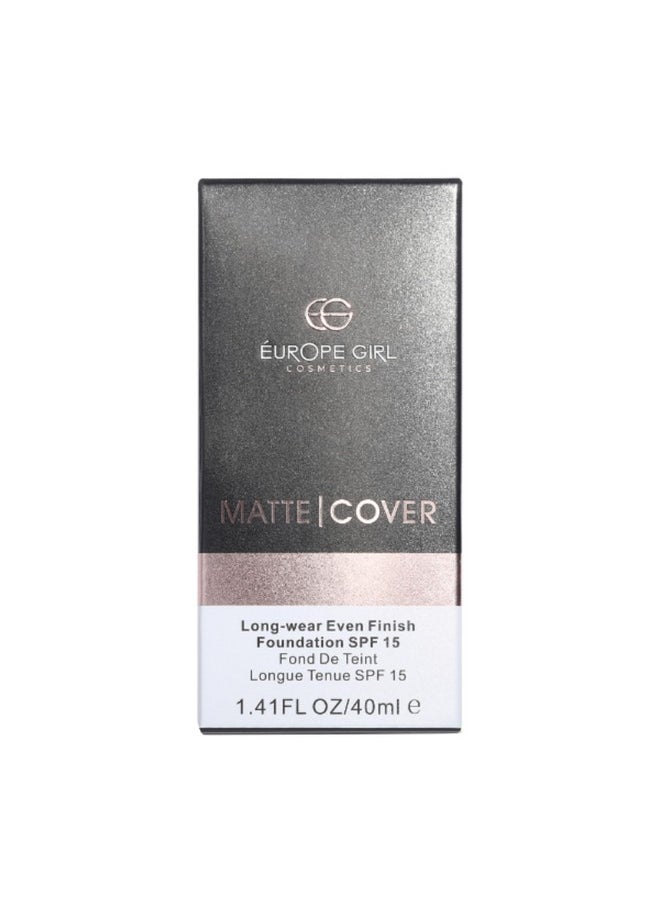 EUROPE GIRL - Matte Cover Foundation (Light Pink Undertone-115) - Image 1