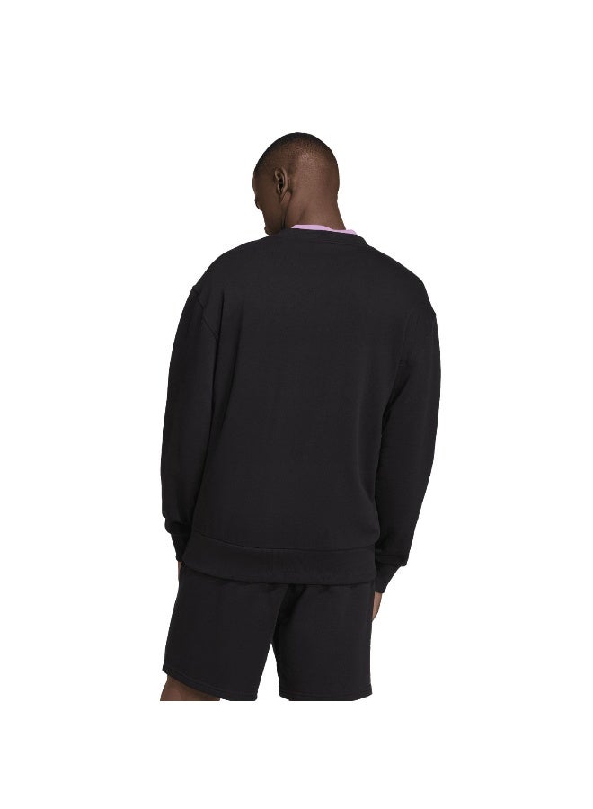 Adidas M A Szn Ft Crw Black Training Sweatshirts For Men XS  - Image 4