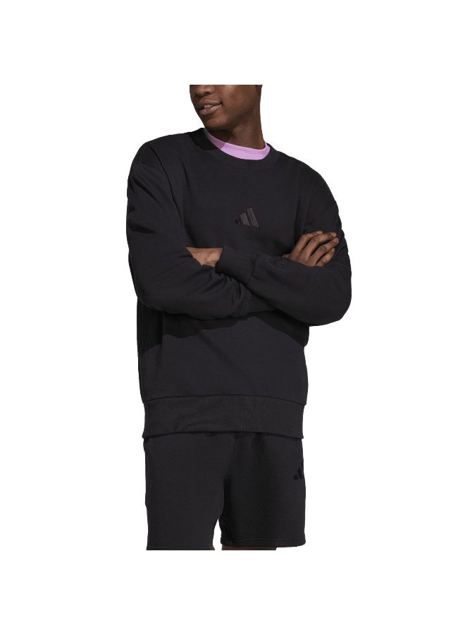 Adidas M A Szn Ft Crw Black Training Sweatshirts For Men XS  - Image 3