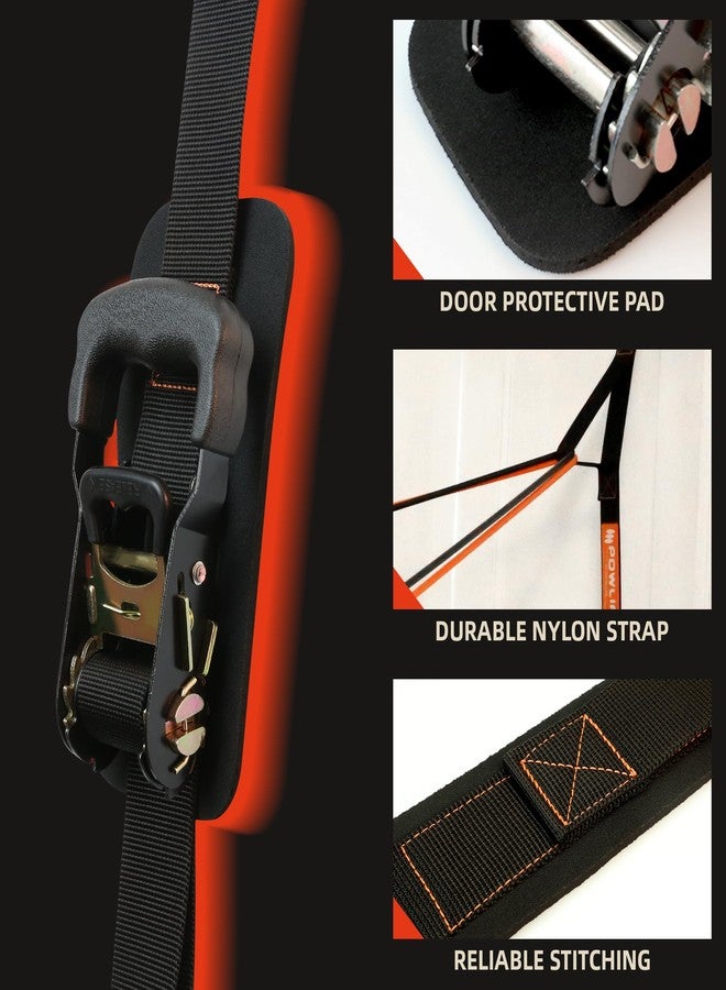 POWLIF Door Anchor for Resistance Bands with Ratchet Tightener, Door Anchor Straps with 6 Anchor Points (Fits 6-7.7ft Doors), Portable Exercise Band Door Anchor for Home Workouts (Anchor Strap Only) - Image 4