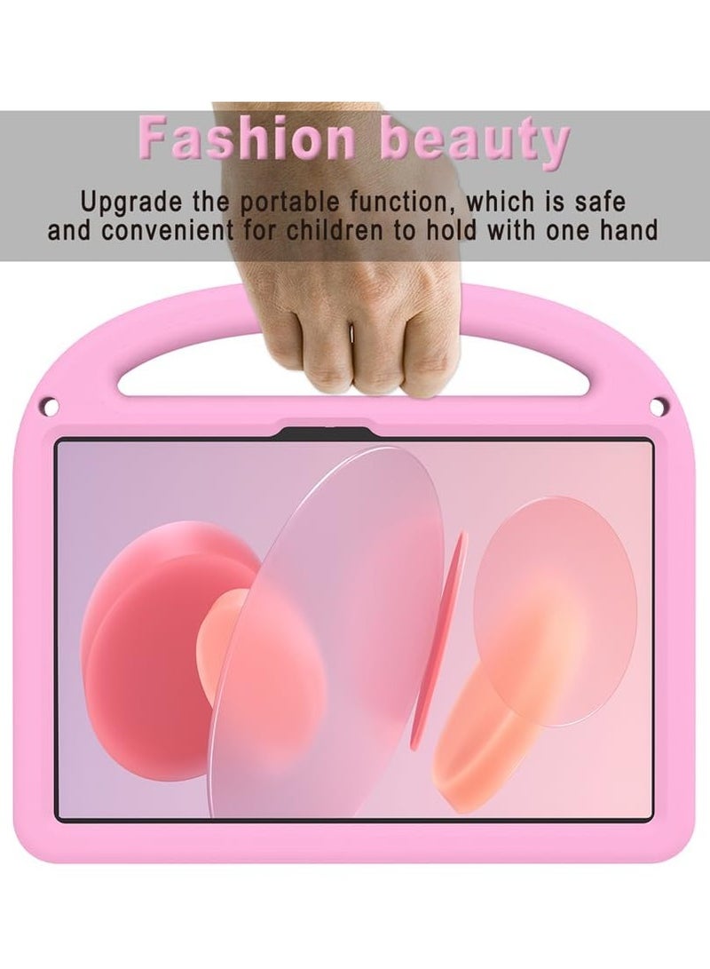 VKL Kids Case Compatible with Infinix Xpad 11 inch (2024) X1101, [Kids Friendly] DIY Cute Cartoon Lightweight EVA Shockproof Handle Stand Protective Cover with Shoulder Strap (Pink) - Image 3