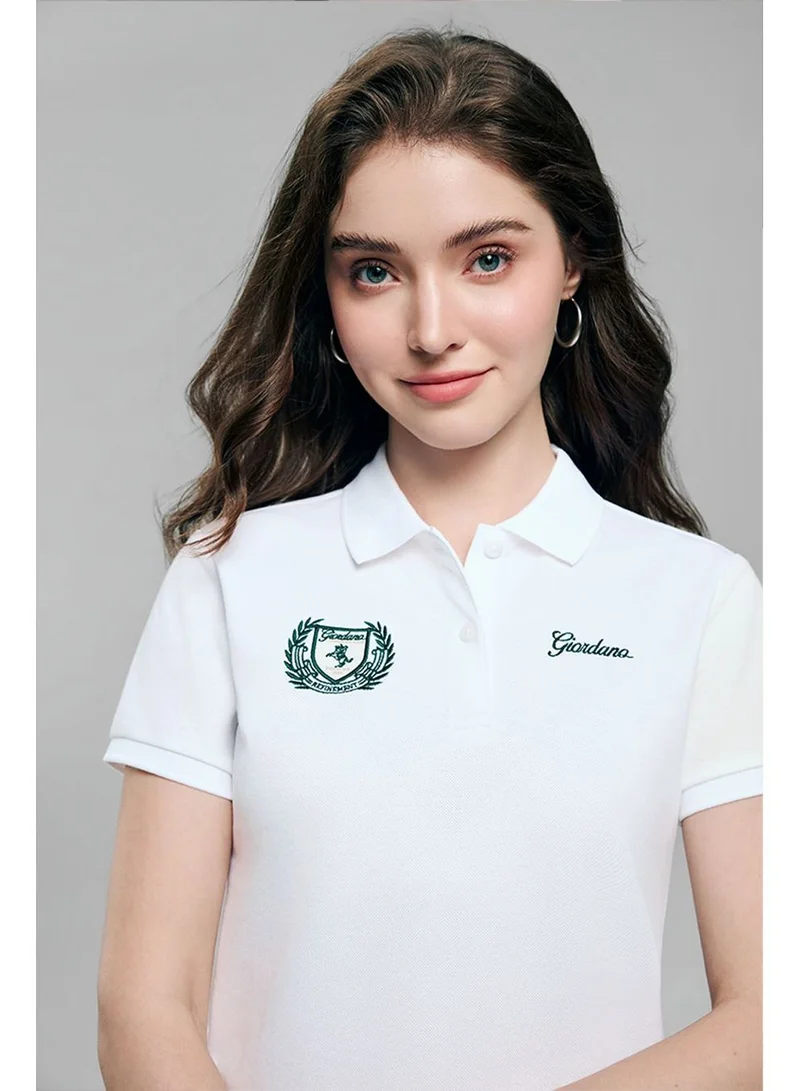 GIORDANO  Women's Classic Slim Fit Club House Polo for Women | Best Price UAE